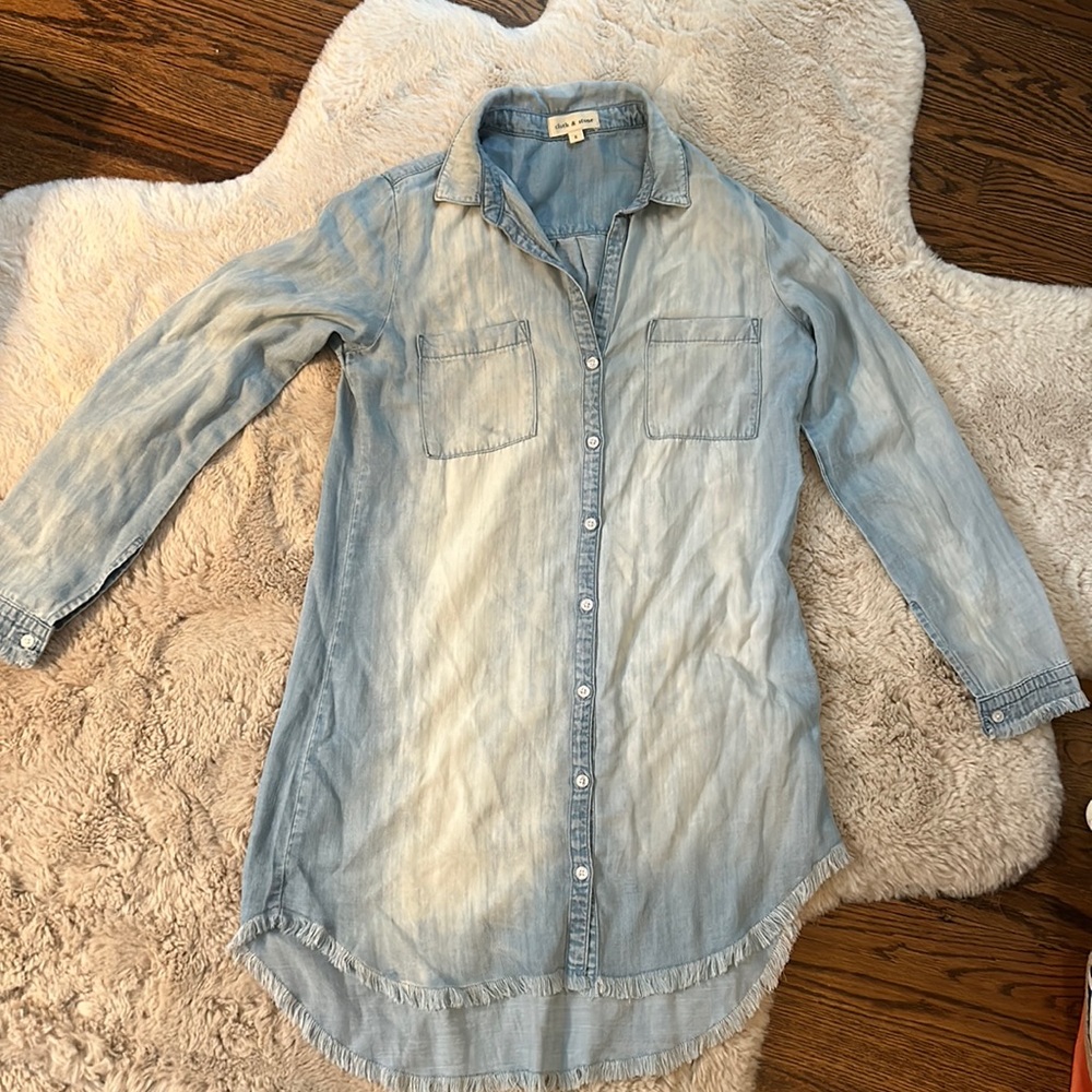 Cloth and stone high-low Jean dress! Size Small